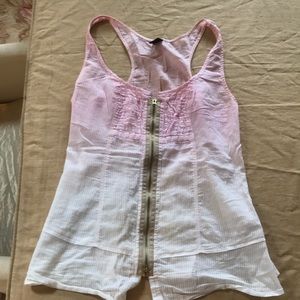 Free People Zipper Tank Top Sz 4